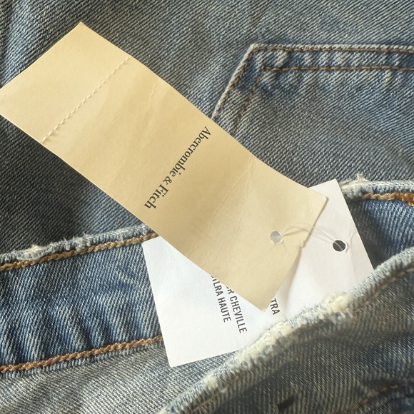 Abercrombie & Fitch 29/8xs Jeans Curve Love Ultra High Rise Ankle Straight New - Picture 6 of 10